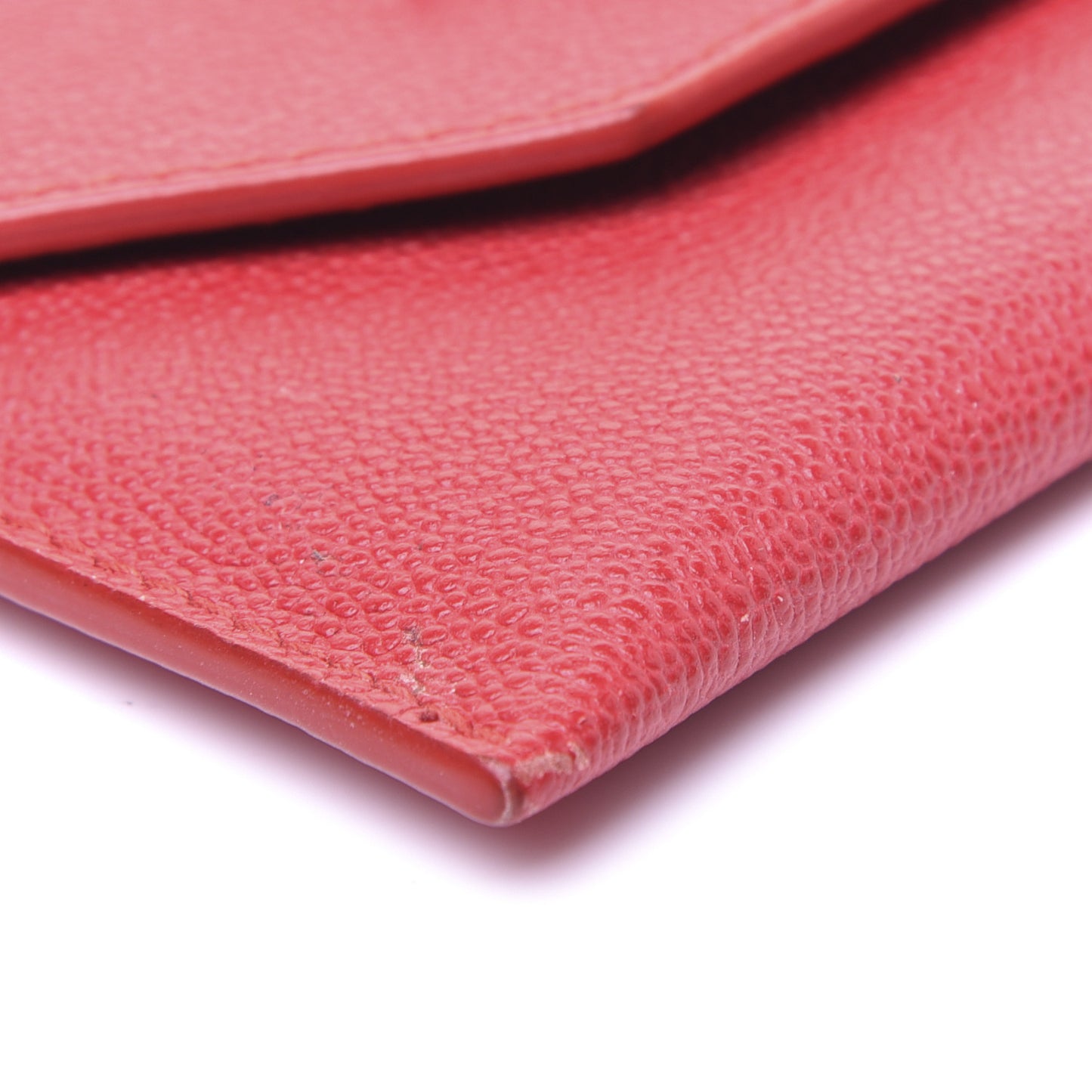 Calfskin Insignia Envelope Card Holder Pink