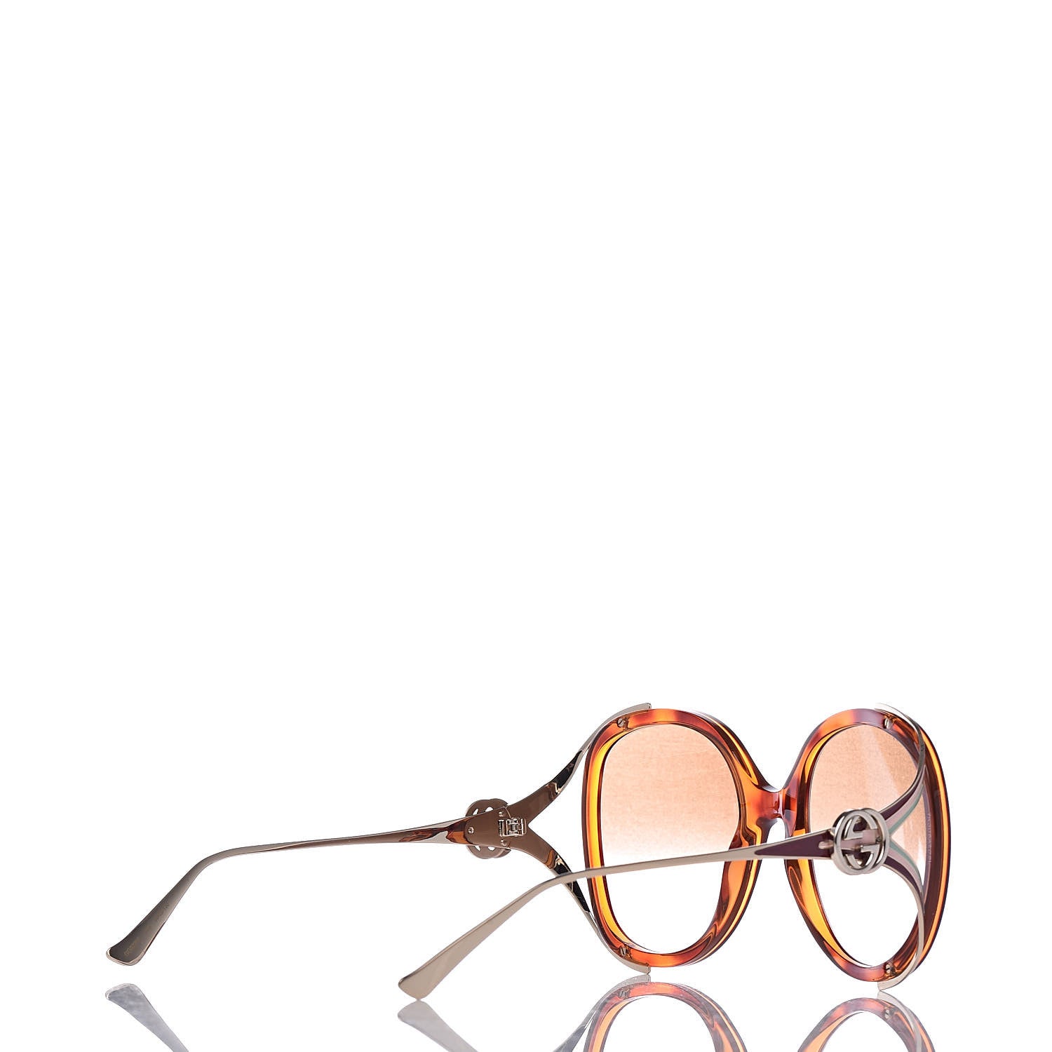 Gucci Round Frame Injected GG0226S Sunglasses Brown 4 of 8