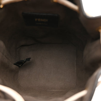 Fendi Vitello Liberty F is Fendi Bi-Color FF 1974 Embossed Mini Mon Tresor Bucket Bag Camelia Mandorlo 5 of 13
