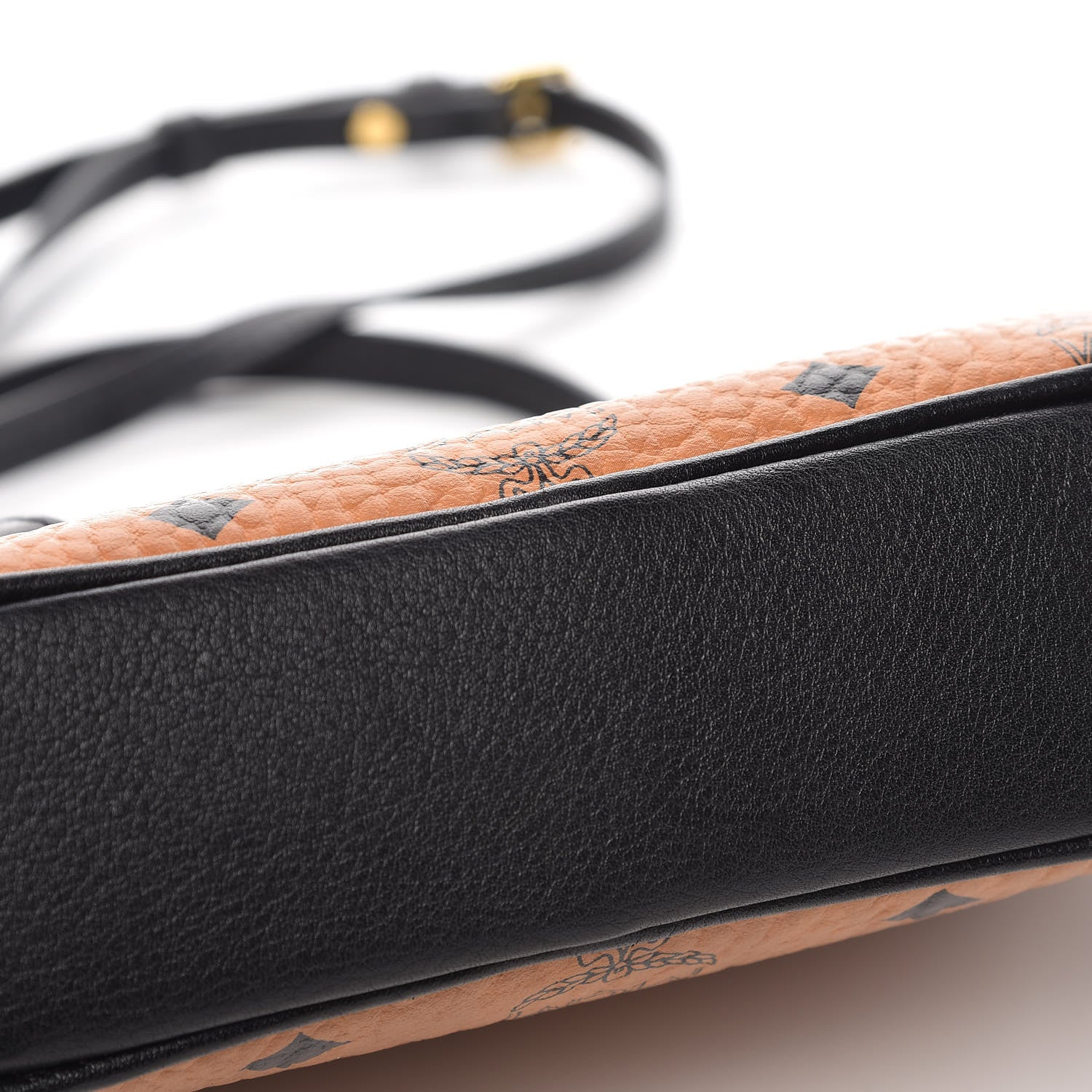MCM Visetos Small Crossbody Bag Cognac Black 10 of 11