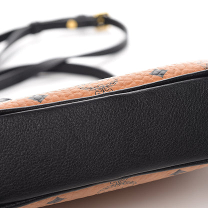 MCM Visetos Small Crossbody Bag Cognac Black 10 of 11