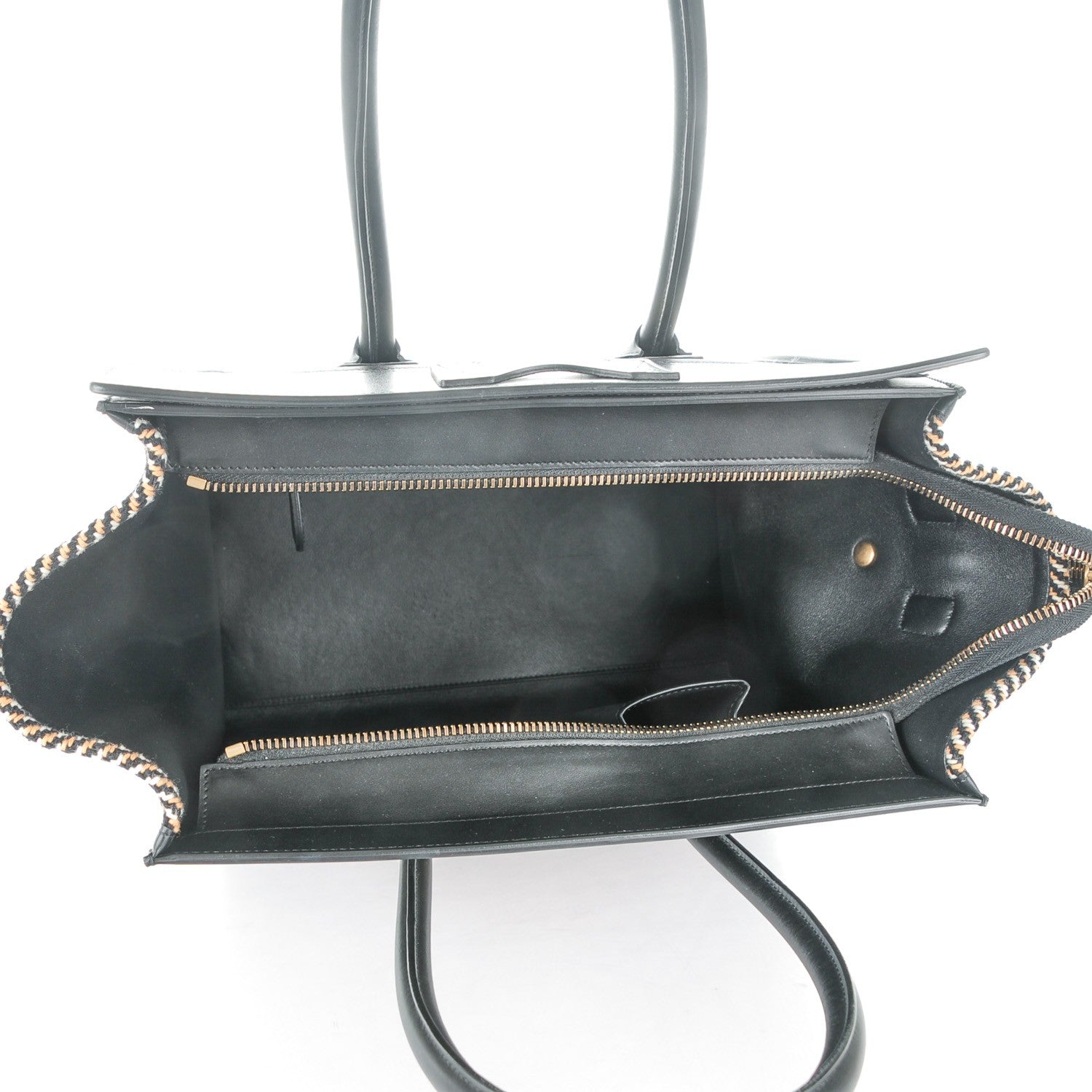 Celine Twill Smooth Calfskin Mini Luggage Dune Black 5 of 8