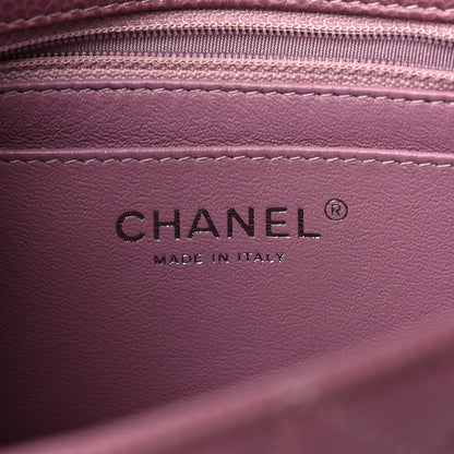 Chanel Caviar Quilted Mini Rectangular Flap Purple 6 of 10