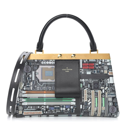 Louis Vuitton Calfskin Printed Motherboard Crown Frame Bag Multicolor 1 of 9