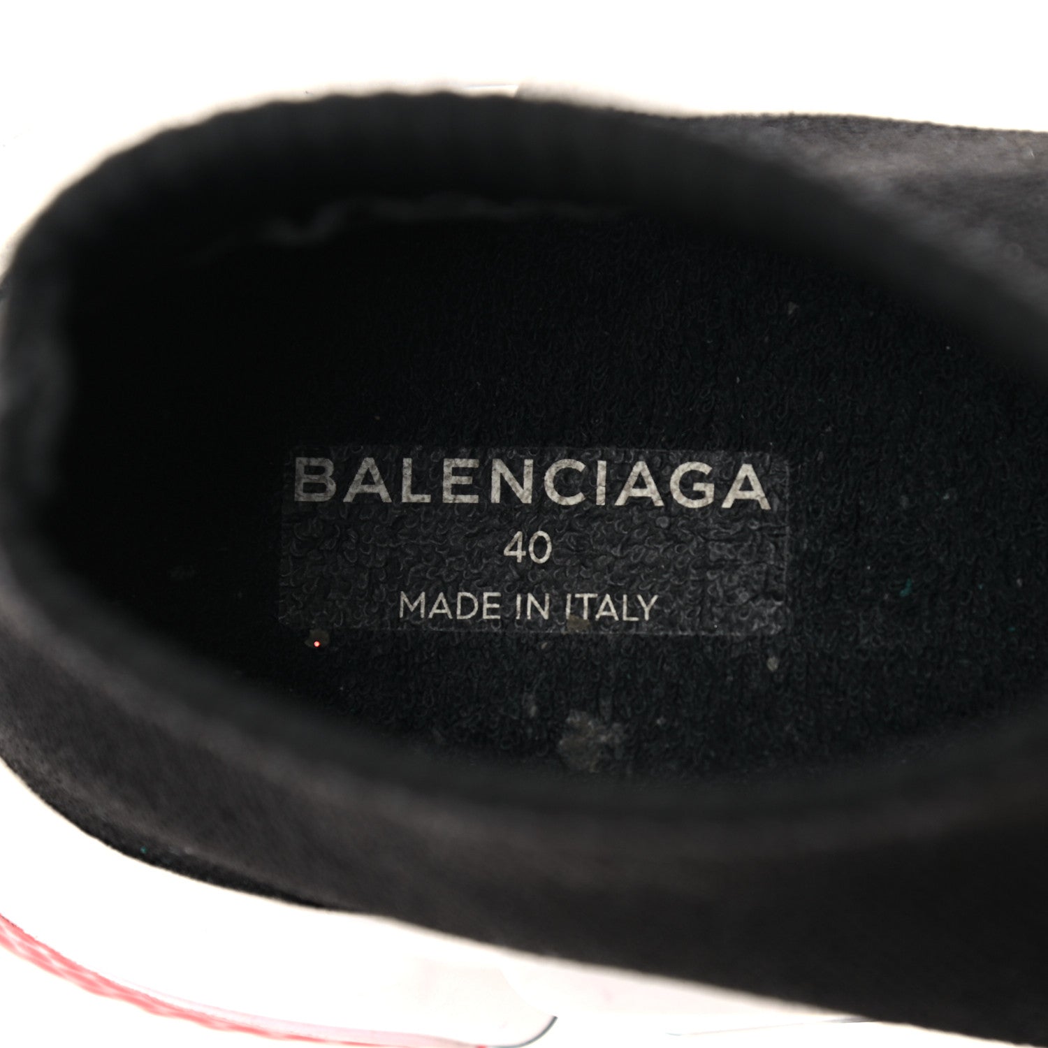 Balenciaga Technical 3D Knit Mens Speed Sneakers 40 Black Red 16 of 18