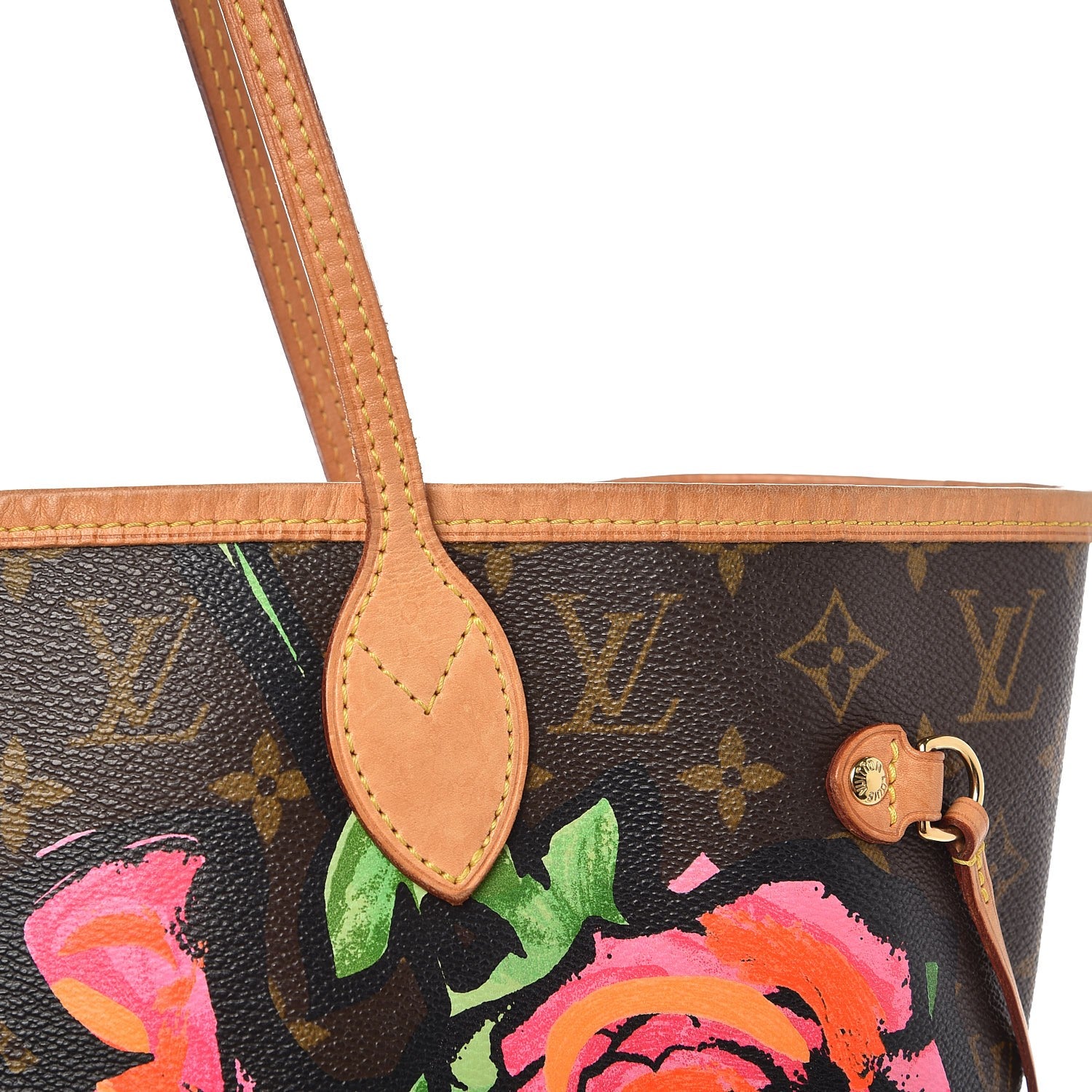 Louis Vuitton Monogram Roses Neverfull MM 13 of 14