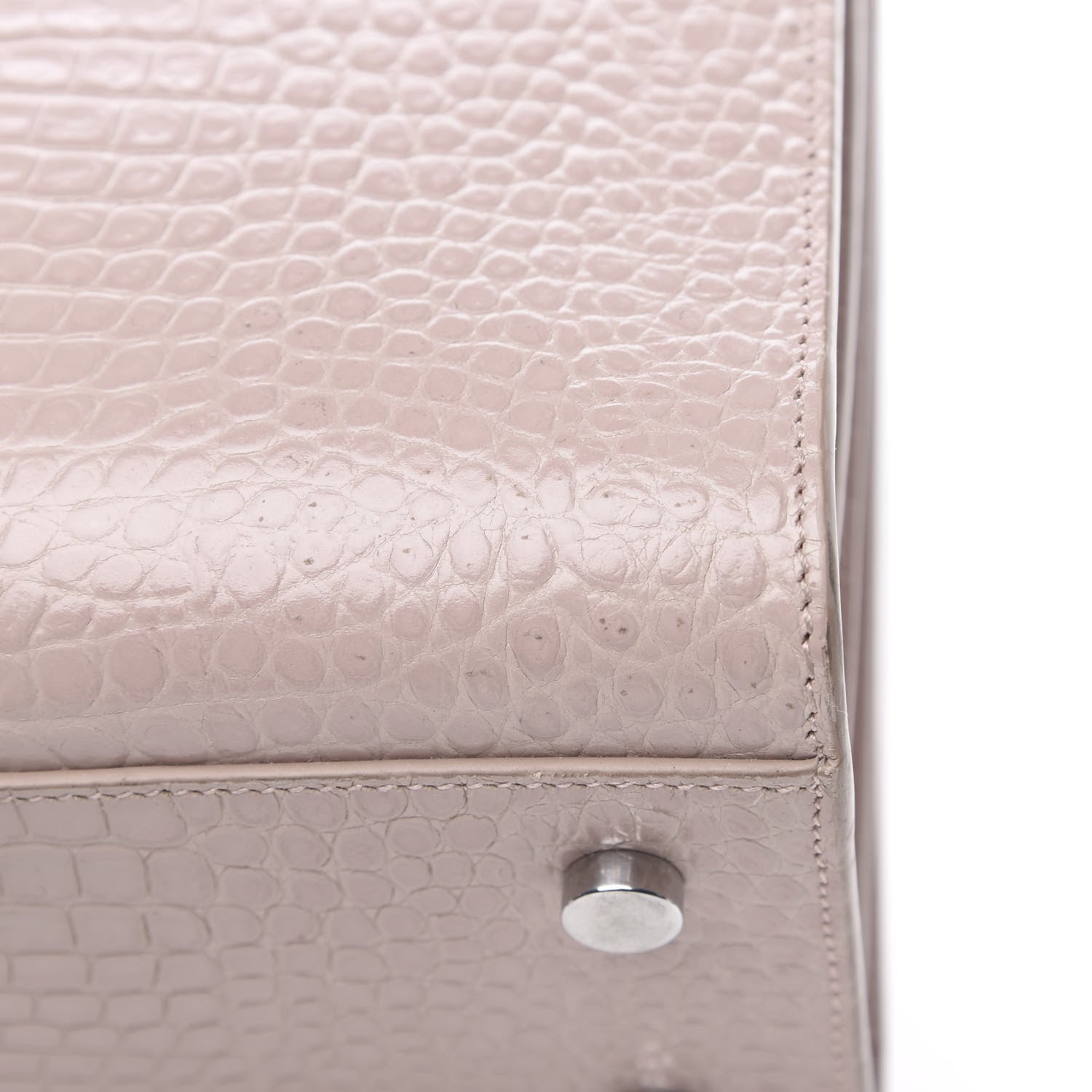 Saint Laurent Calfskin Crocodile Embossed Baby Sac De Jour Rose Antic 12 of 12