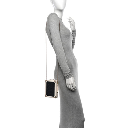 Chanel Plexiglass Patent Evening In The Air Mini Trolley Minaudiere Clutch Black White 2 of 12