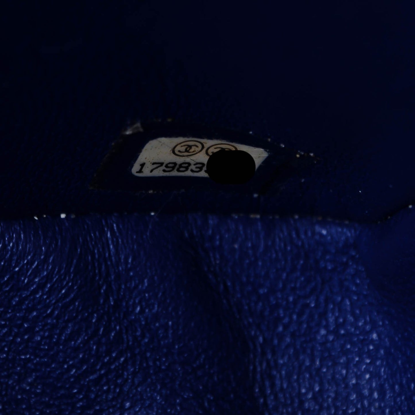 Lambskin Quilted Mini Rectangular Flap Dark Blue