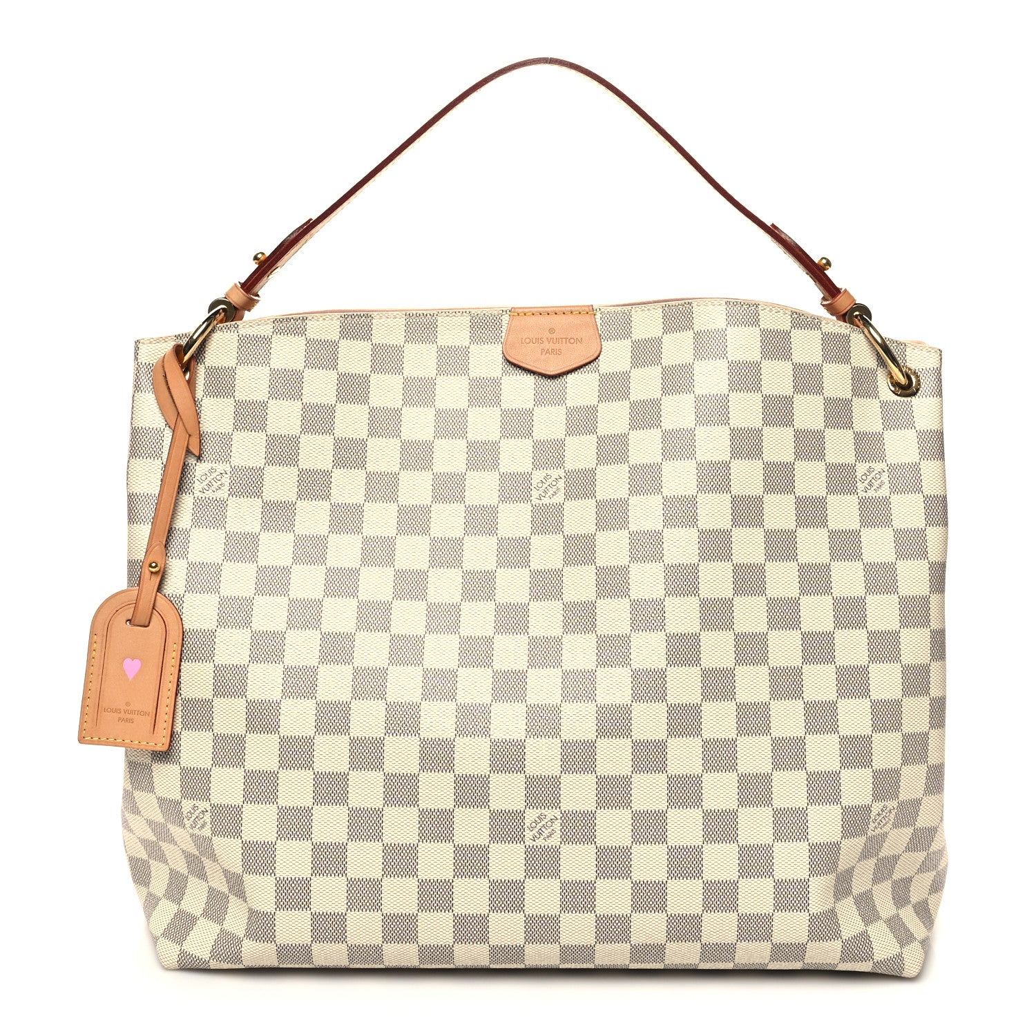 Louis Vuitton Damier Azur Graceful MM Rose Ballerine 1 of 11