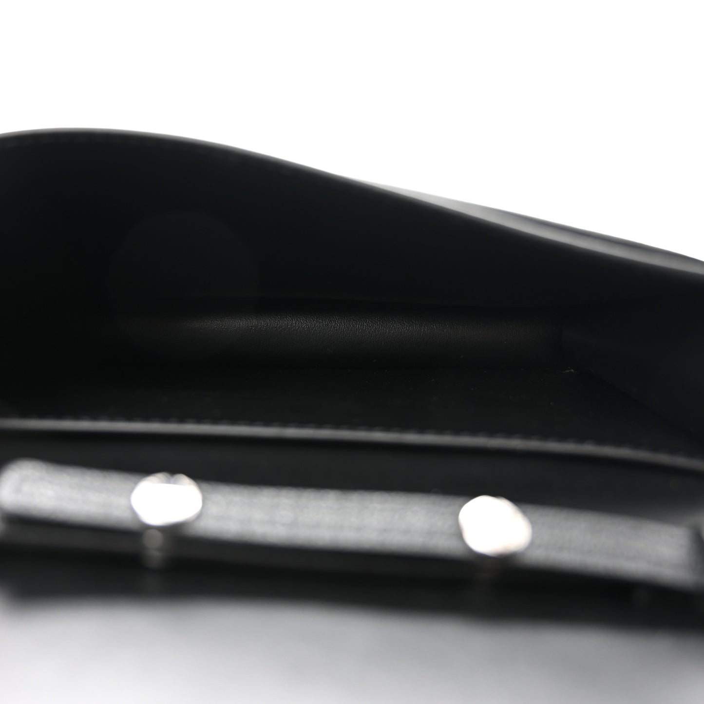 Smooth Calfskin Logo Embossed Hampshire Crossbody Black