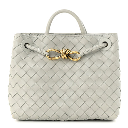 Bottega Veneta Nappa Intrecciato Small Andiamo Shoulder Bag Agate Grey 1 of 9