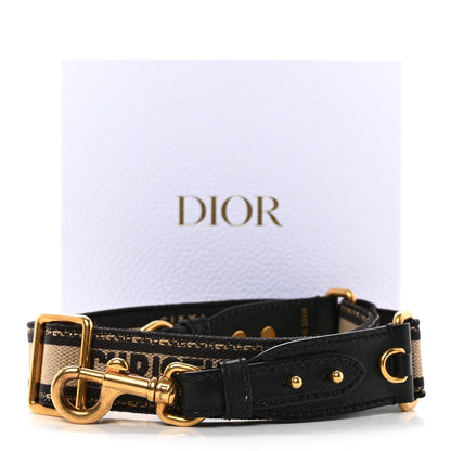 Christian Dior Canvas Embroidered Adjustable Shoulder Strap Black 7 of 7