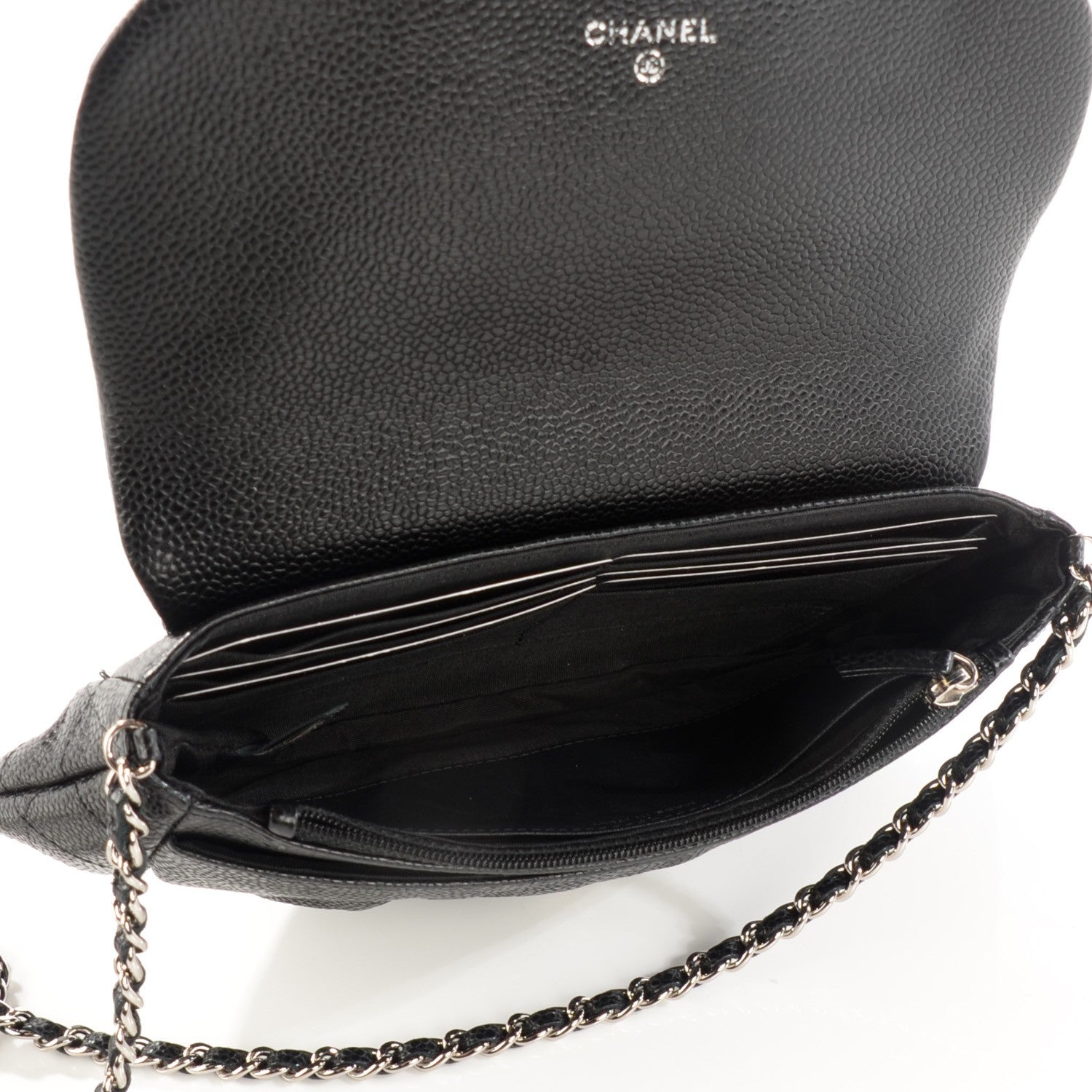Chanel Caviar Half Moon Wallet On Chain WOC Black 8 of 8