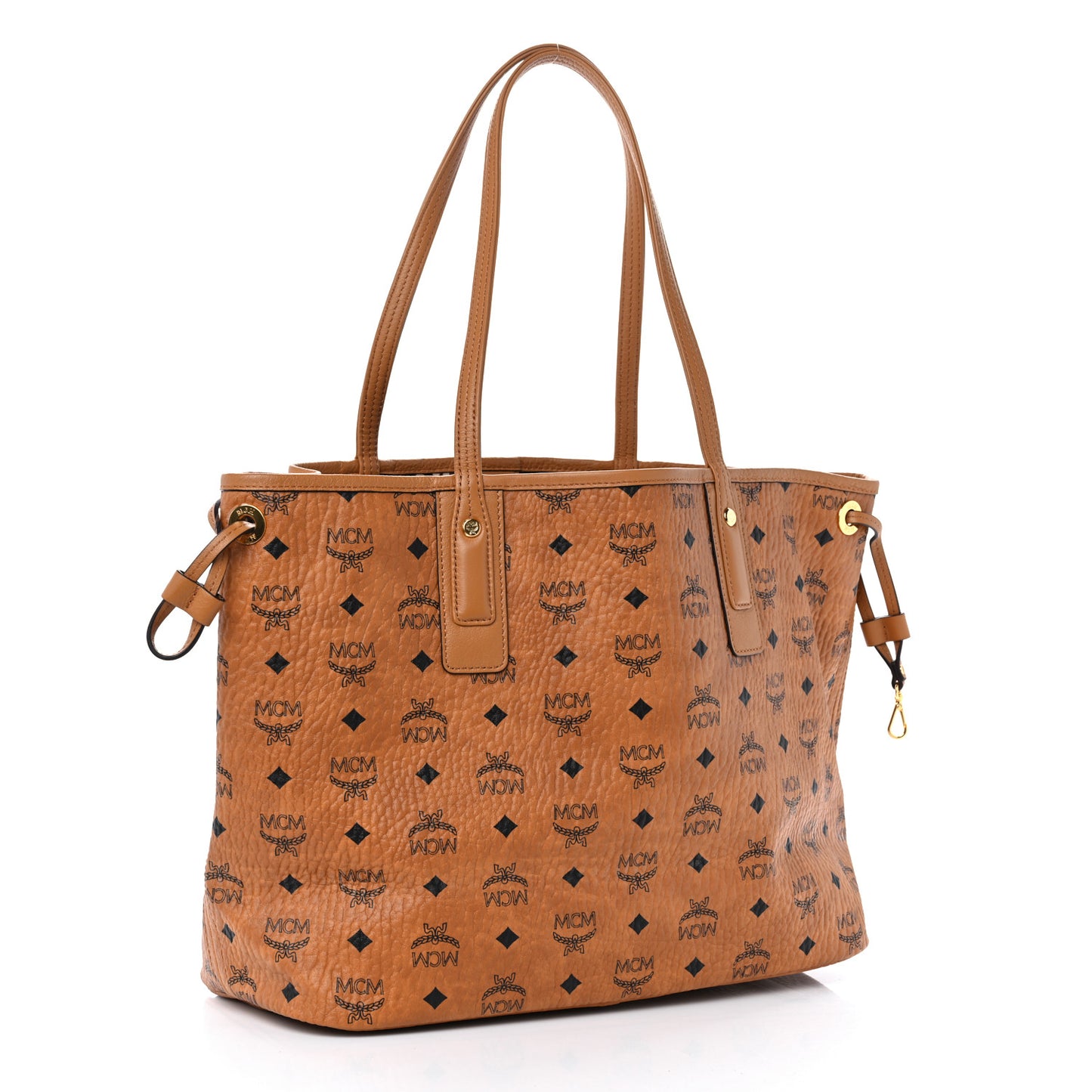Visetos Medium Liz Reversible Shopper Tote Cognac