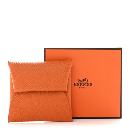 Hermes Epsom Bastia Verso Coin Purse Orange Celeste 8 of 8