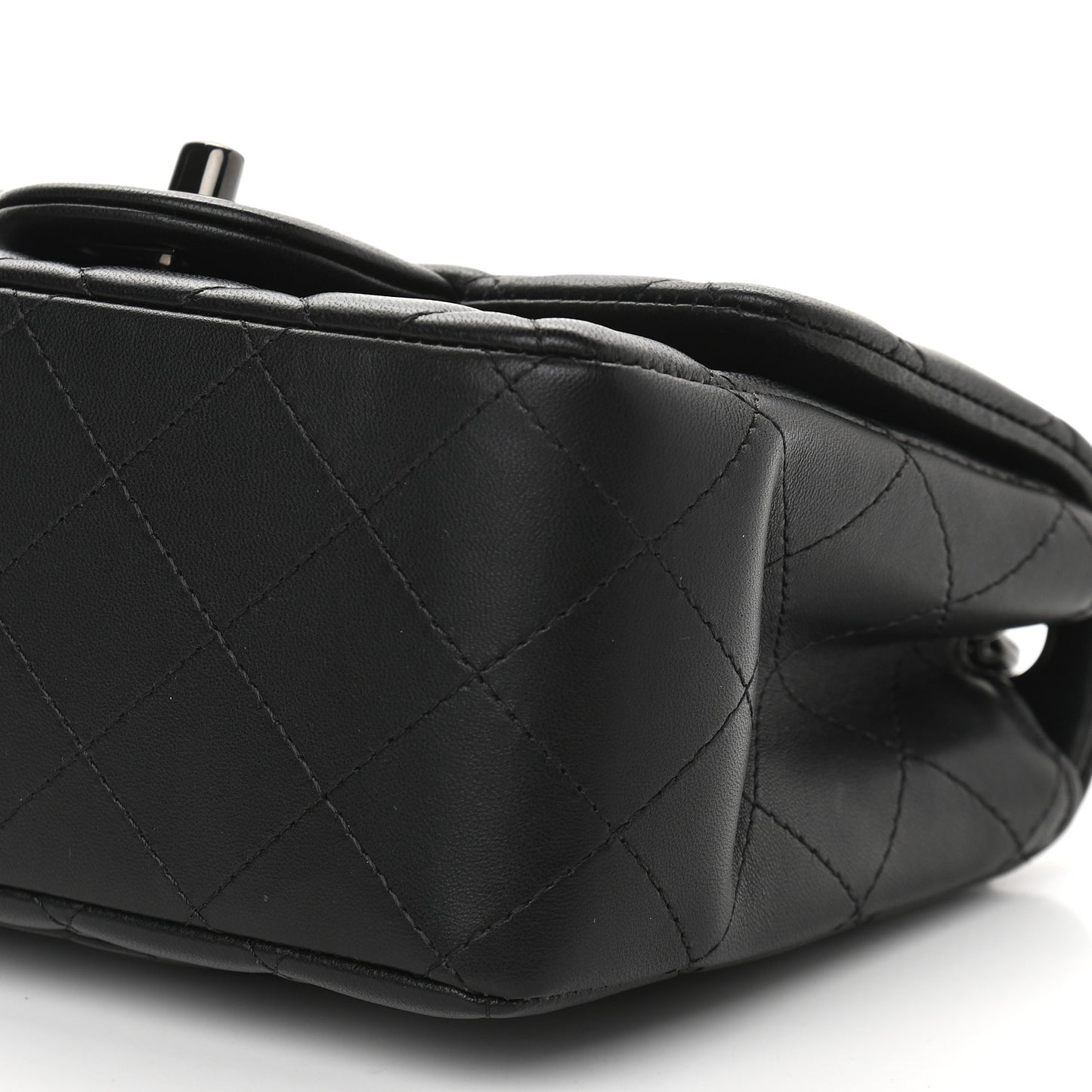 Lambskin Quilted Mini Square Flap So Black