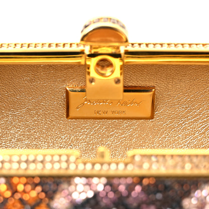 Judith Leiber Swarovski Crystal Minaudiere Clutch Gold Multicolor 5 of 8