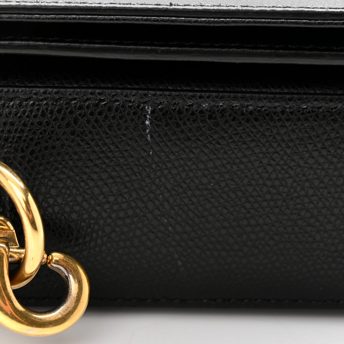 Textured Calfskin Medium Classic Monogram Universite Bag Black