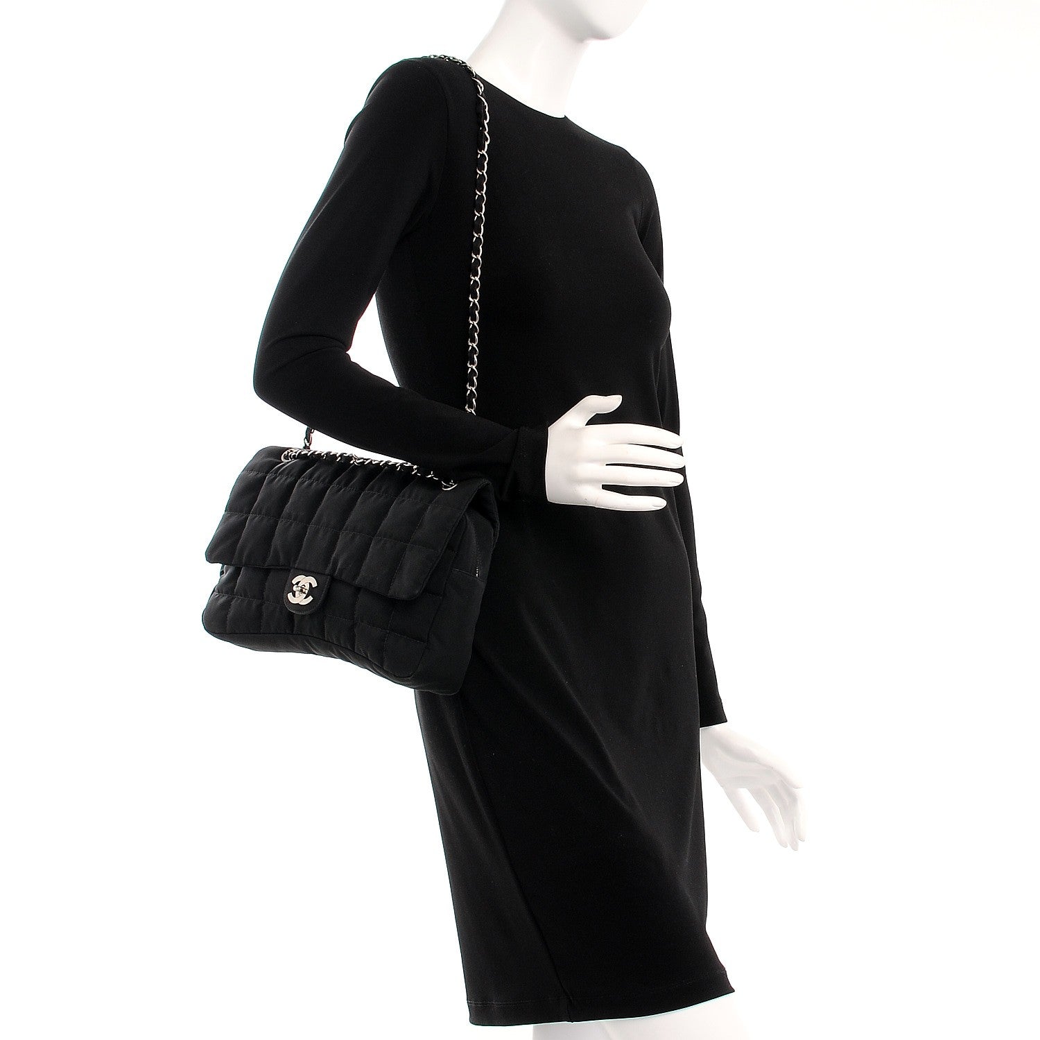Chanel Nylon Square Quilted Flap Black 2 of 8