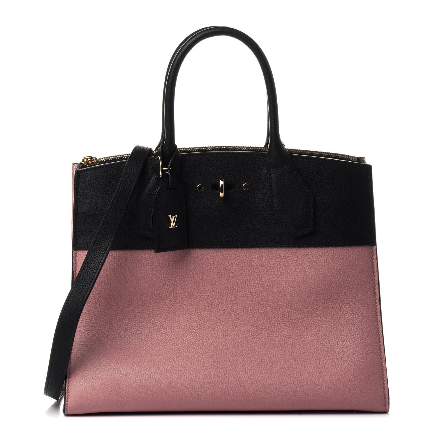 Louis Vuitton Calfskin City Steamer MM Magnolia Black 1 of 4