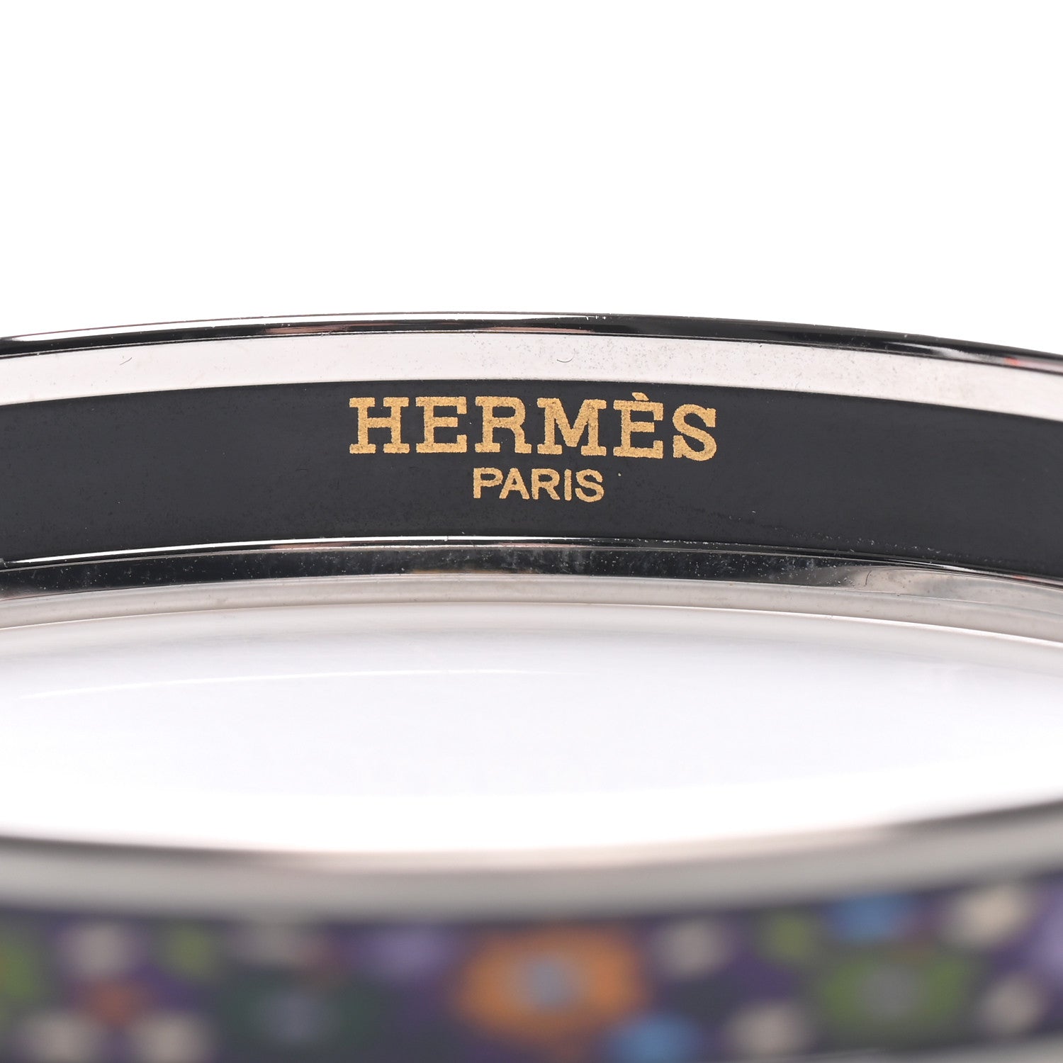 Hermes Enamel Printed Narrow Bracelet 62 4 of 6