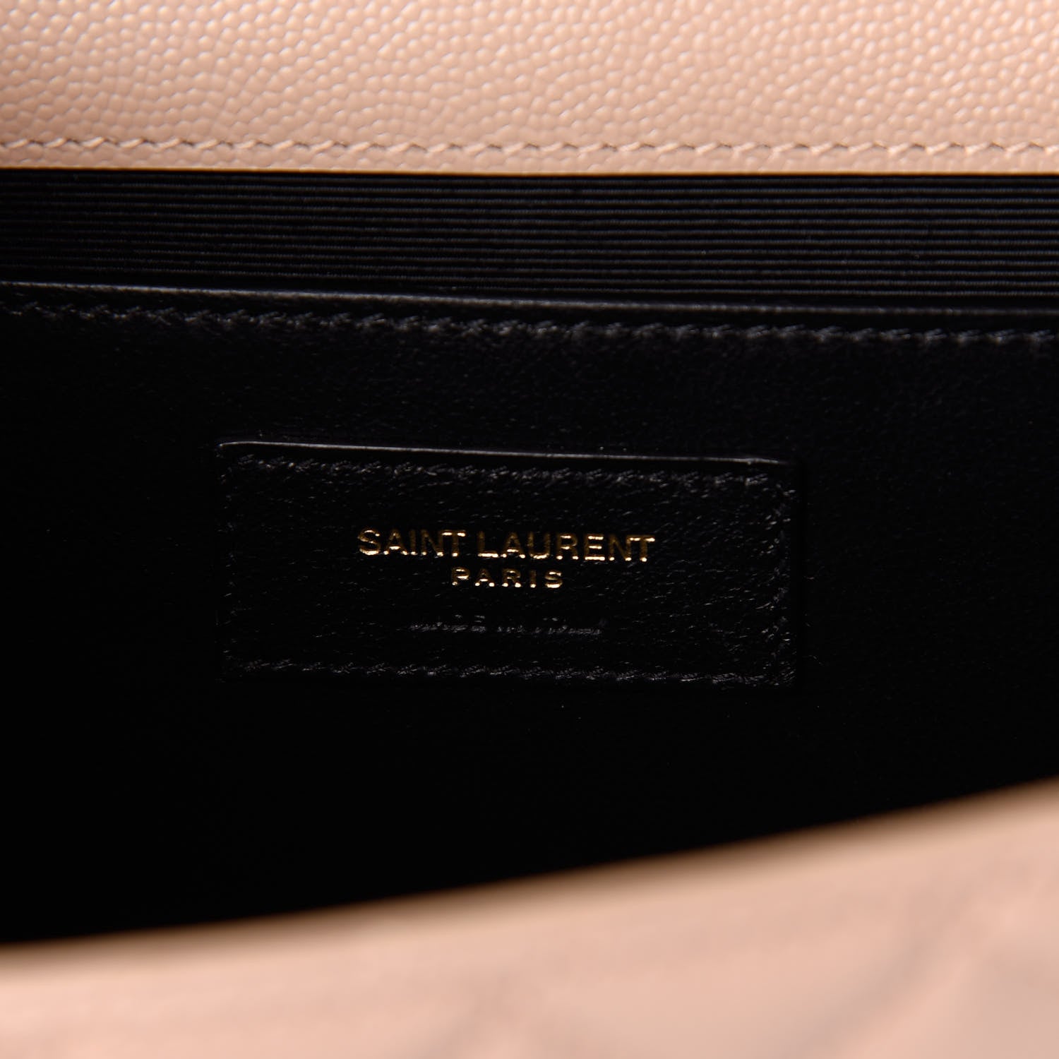 Saint Laurent Grain De Poudre Textured Mixed Matelasse Medium Triquilt Monogram Satchel Dark Beige 6 of 10