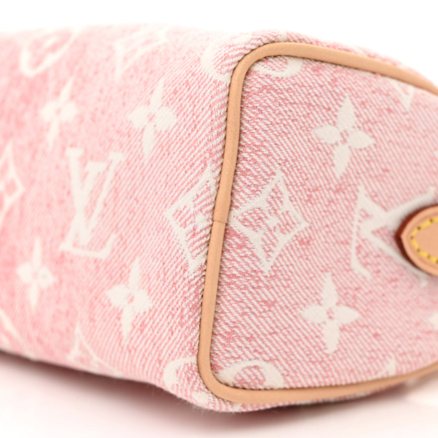 Monogram Jacquard Denim Nano Speedy Bandouliere Pink