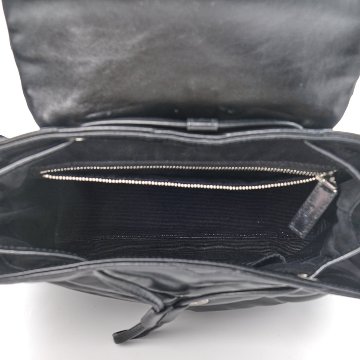 Calfskin Y Quilted Monogram Small Loulou Backpack Black