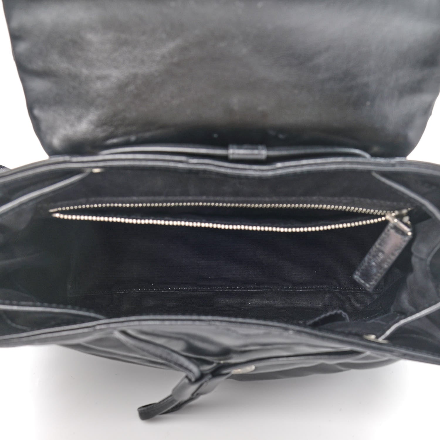 Saint Laurent Calfskin Y Quilted Monogram Small Loulou Backpack Black 5 of 12