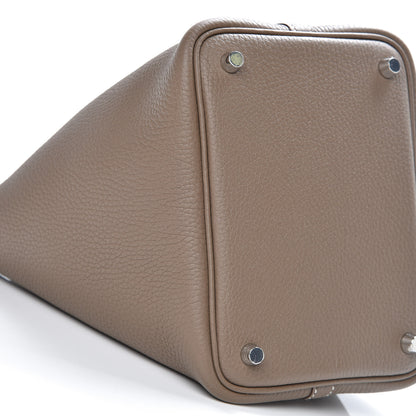 Hermes Taurillon Clemence Picotin Lock 18 PM Etoupe 8 of 9