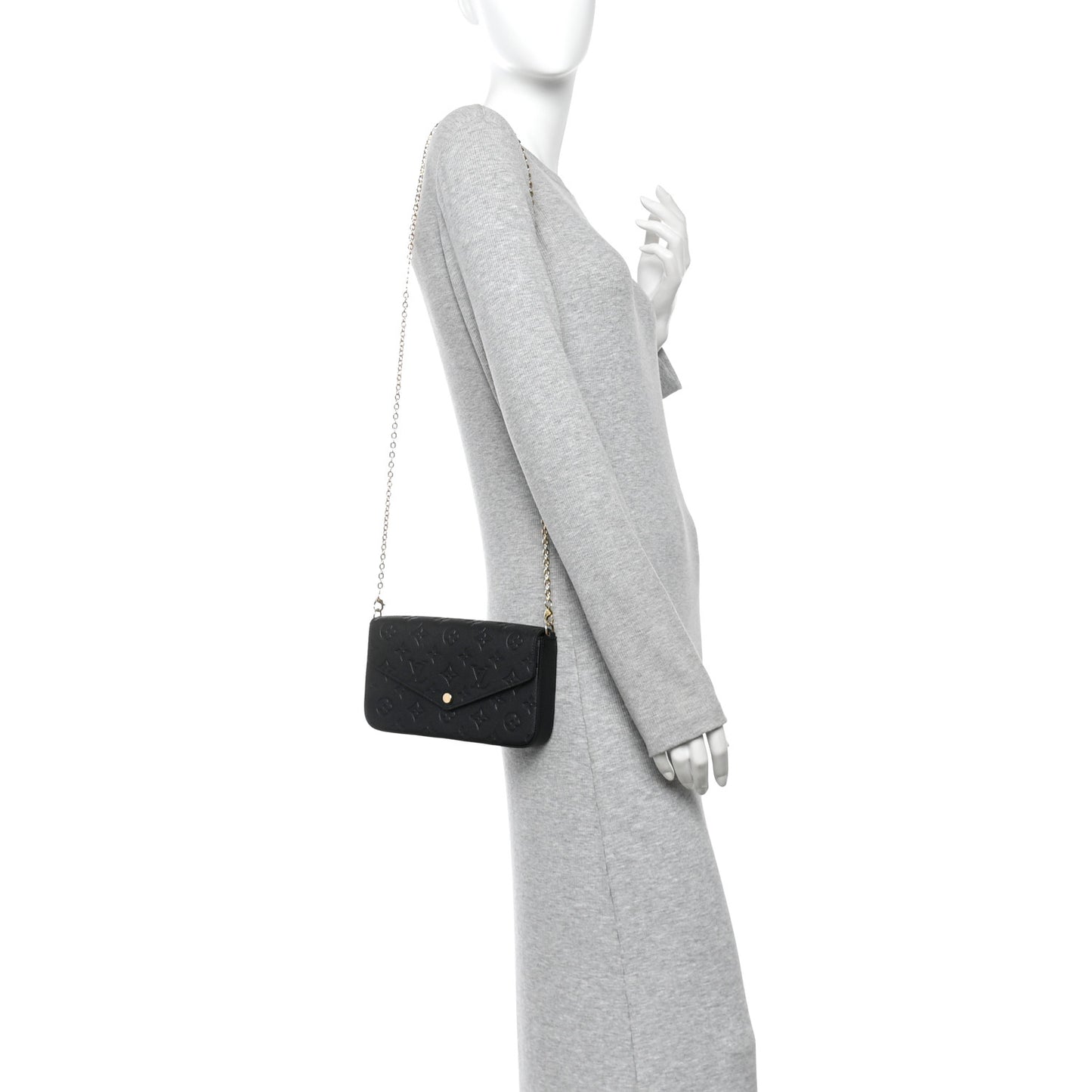 Empreinte Pochette Felicie Chain Wallet Black