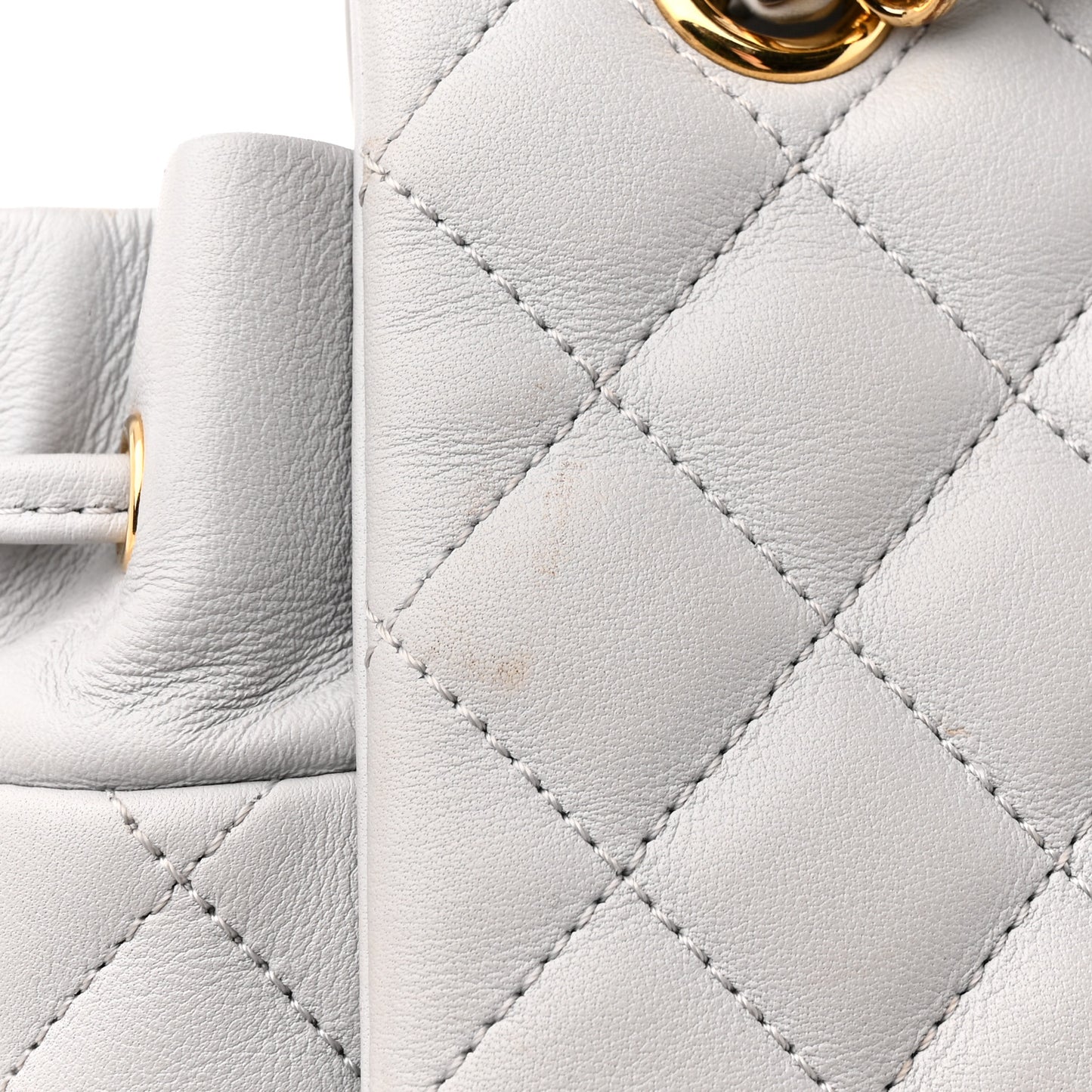 Calfskin Quilted Large Urban Spirit Backpack Grey