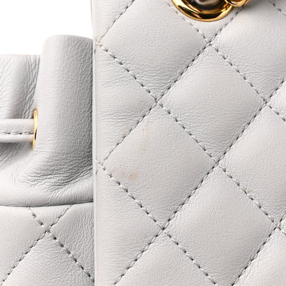 Chanel Calfskin Quilted Large Urban Spirit Backpack Grey 17 of 17