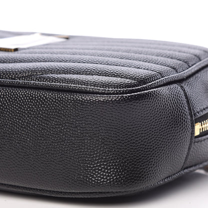Saint Laurent Grain De Poudre Matelasse Monogram Mini Lou Camera Bag Black 9 of 10