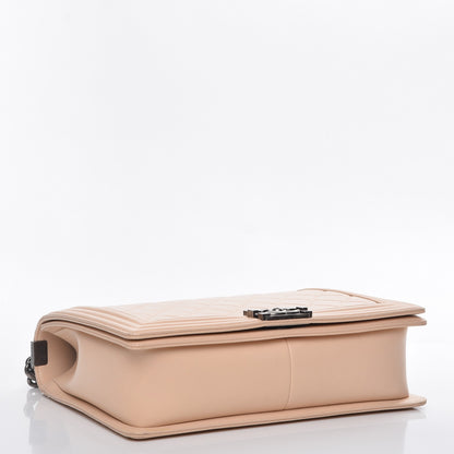 Chanel Calfskin Quilted Large Boy Flap Beige 4 of 12