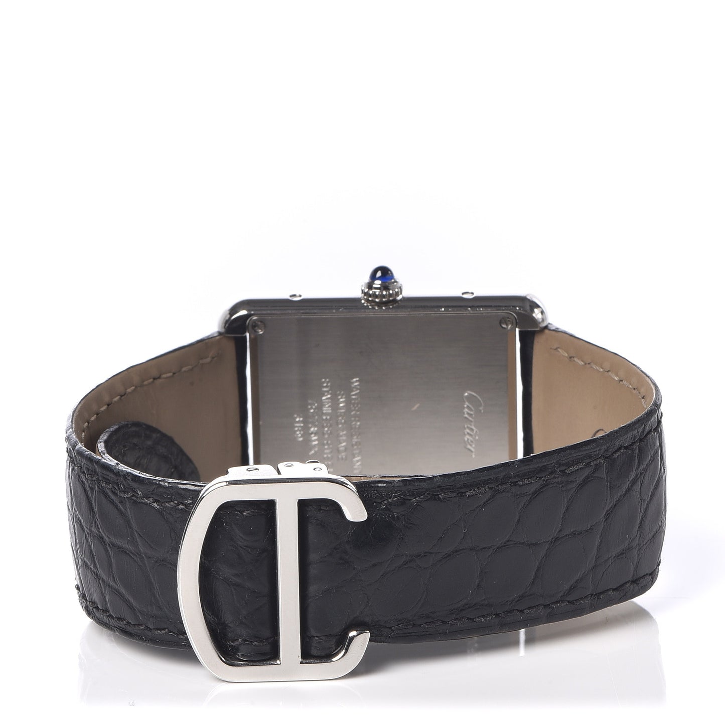 Stainless Steel Alligator 27mm Tank Solo Quartz Watch