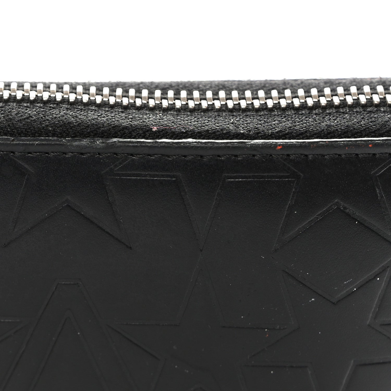 Givenchy Calfskin Logo Star Embossed Zip Around Wallet Black 10 of 19