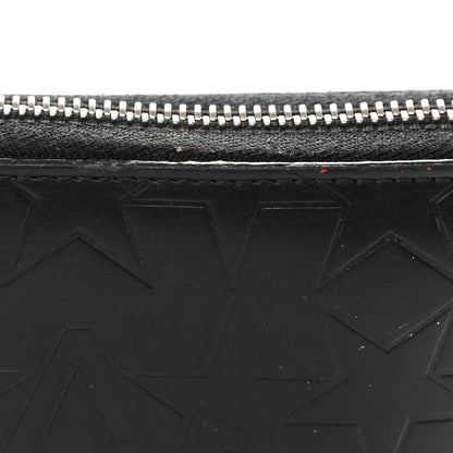 Givenchy Calfskin Logo Star Embossed Zip Around Wallet Black 10 of 19