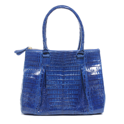 Nancy Gonzalez Executive Double Zip Crocodile Tote Cobalt 3 of 8