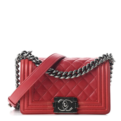 Chanel Quilted Small Boy Flap Red 1 of 9