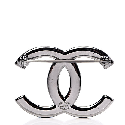 Chanel Ruthenium Pearl Crystal Baguette CC Brooch 3 of 4