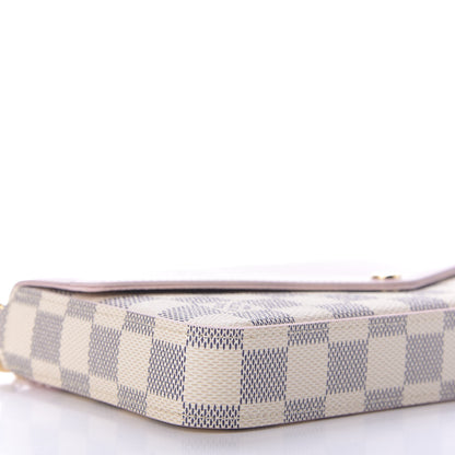 Louis Vuitton Damier Azur Calfskin Pochette Felicie Eau de Rose 8 of 11