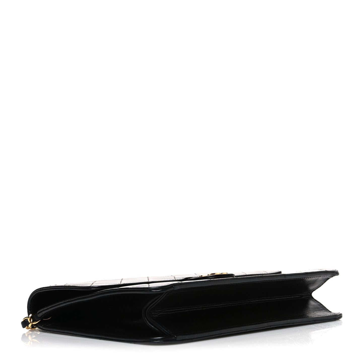 Lambskin Quilted Medium Single Flap Black