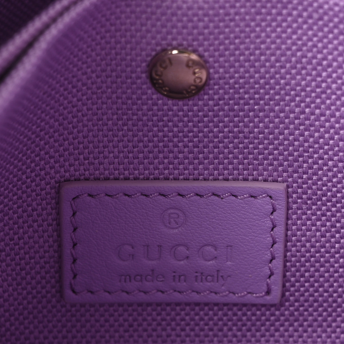 Gucci Patent GG Guccissima Emblem Small Bucket Bag Purple 6 of 10