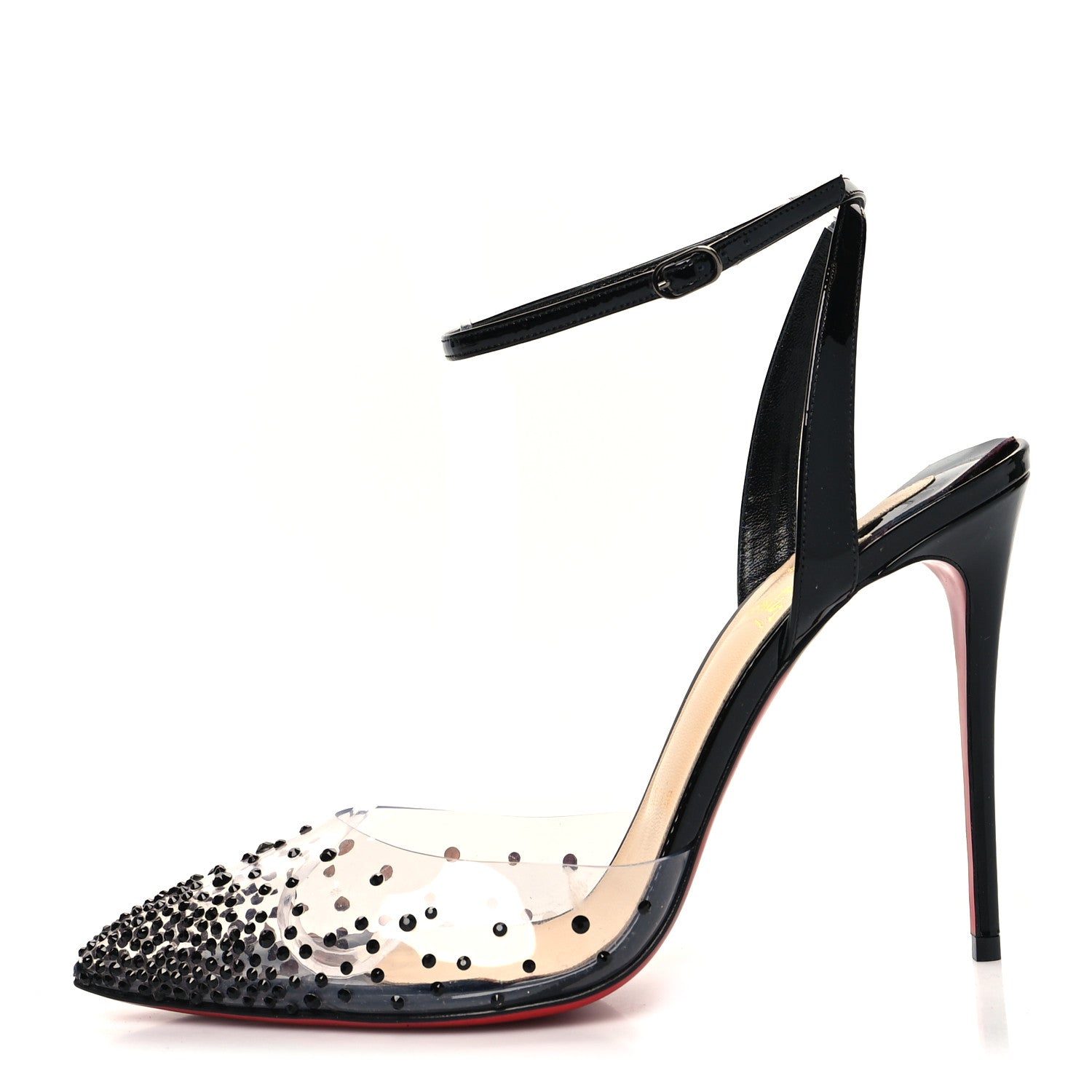 Christian Louboutin PVC Patent Psychic Spikaqueen 100 Pumps 38.5 Black 1 of 10