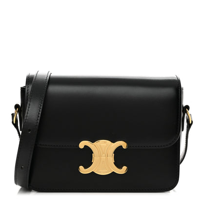 Celine Shiny Calfskin Teen Triomphe Black 1 of 15
