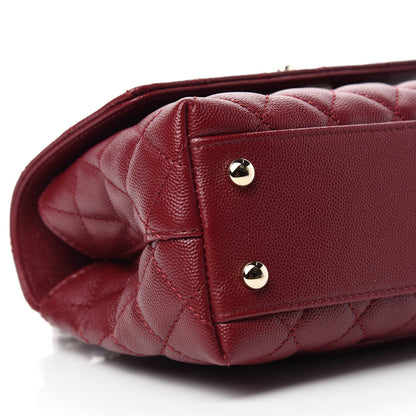 Chanel Caviar Lizard Quilted Mini Coco Handle Flap Red 6 of 11