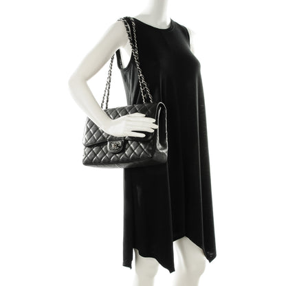 Chanel Caviar Quilted Jumbo Single Flap Black 2 of 9