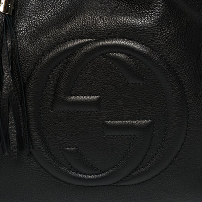 Gucci Pebbled Calfskin Medium Soho Shoulder Bag Black 8 of 13